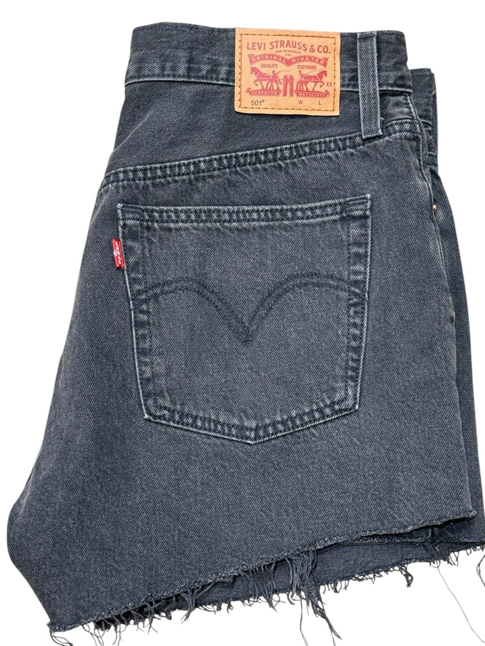 Levi’s 501 Original High Rise Cut-Off Denim Shorts Women’s 30 Washed Black